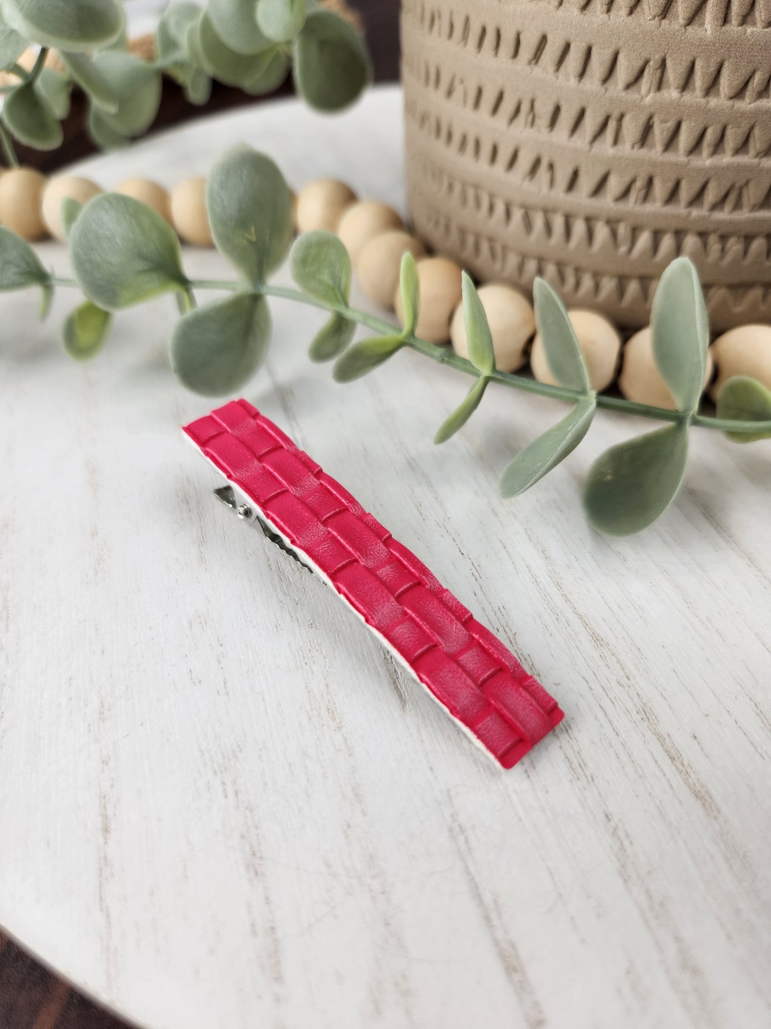 Bubblegum Pink Weave Barrette